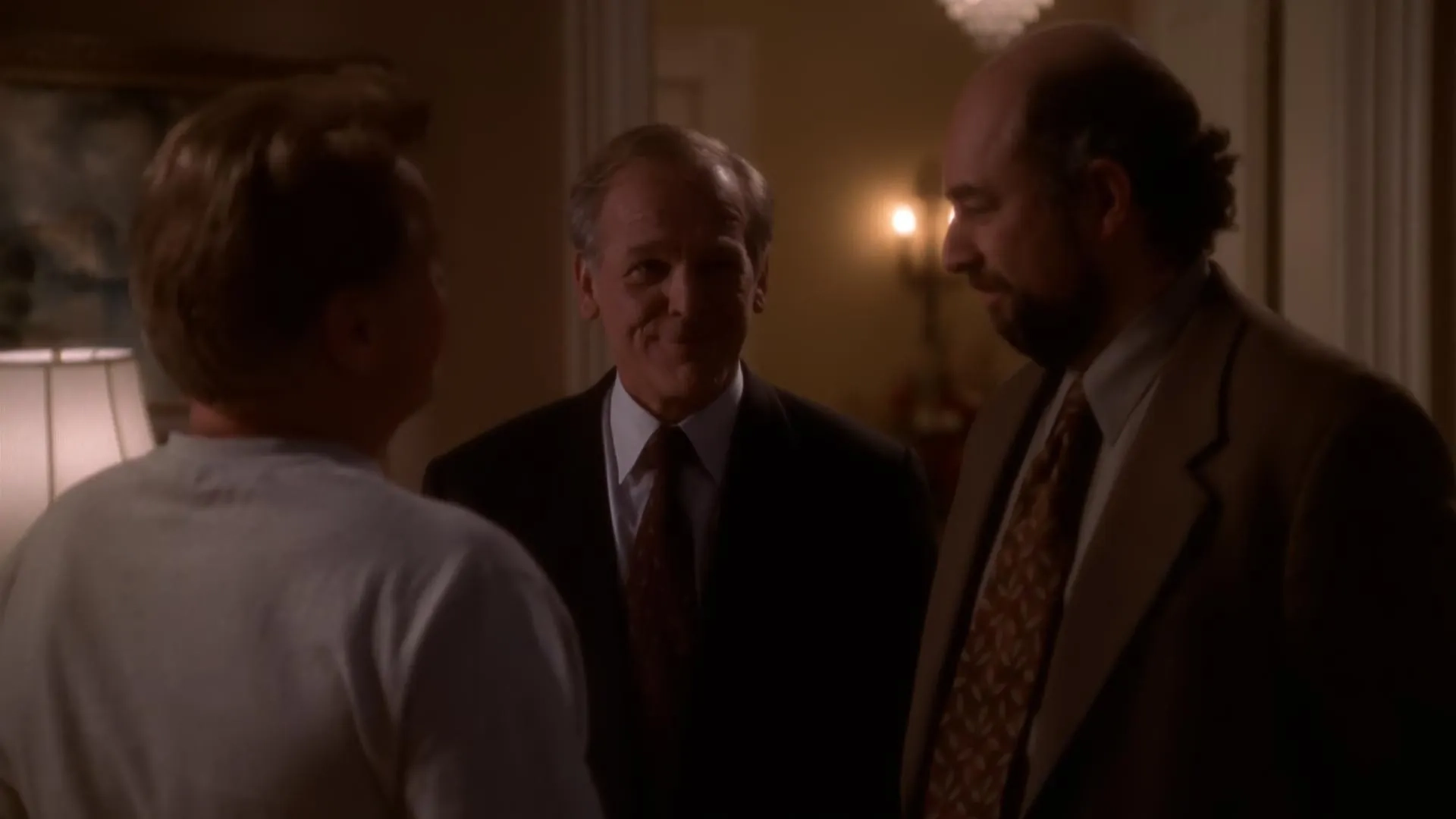 Martin Sheen, Richard Schiff, and John Spencer in The West Wing (1999)