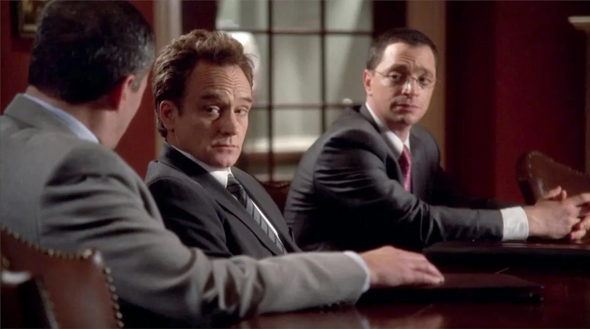 Tim Kelleher, Joshua Malina, and Bradley Whitford in The West Wing (1999)