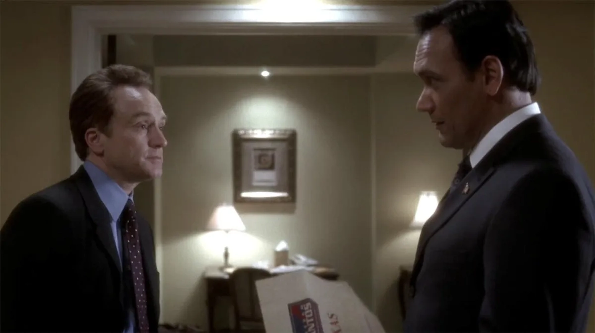 Jimmy Smits and Bradley Whitford in The West Wing (1999)