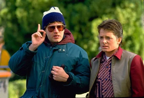 Michael J. Fox and Robert Zemeckis in Back to the Future (1985)