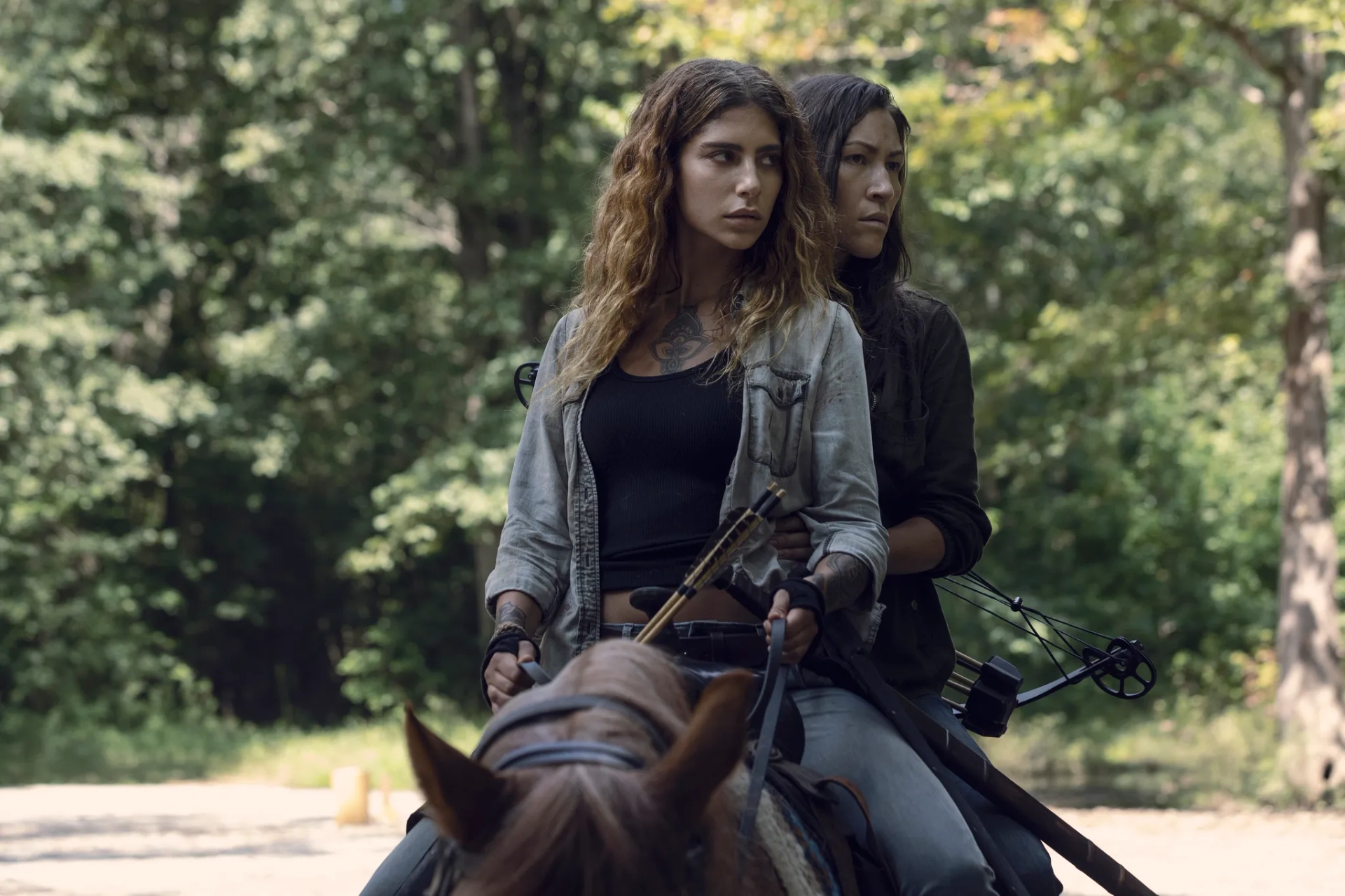 Eleanor Matsuura and Nadia Hilker in The Walking Dead (2010)
