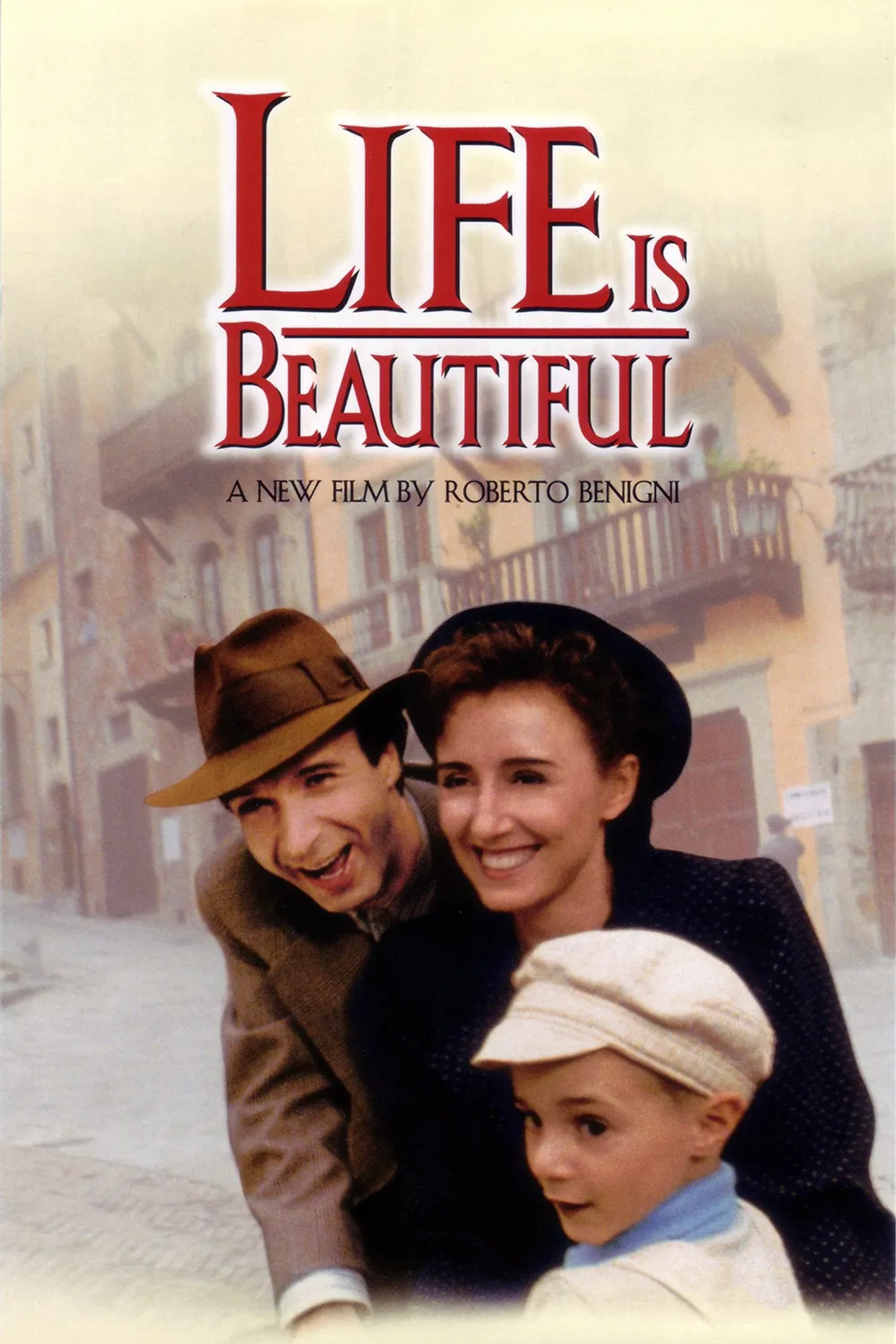 Roberto Benigni, Nicoletta Braschi, and Giorgio Cantarini in Life Is Beautiful (1997)