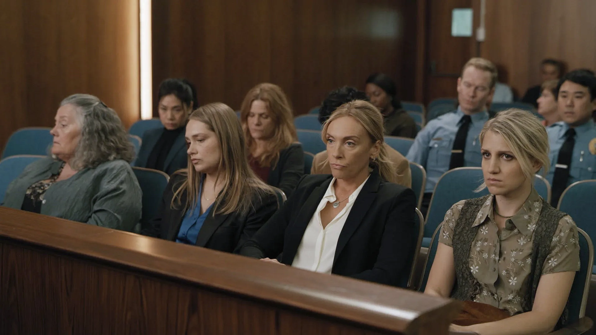 Toni Collette, Dale Dickey, Jayne Taini, Merritt Wever, and Annaleigh Ashford in Unbelievable (2019)