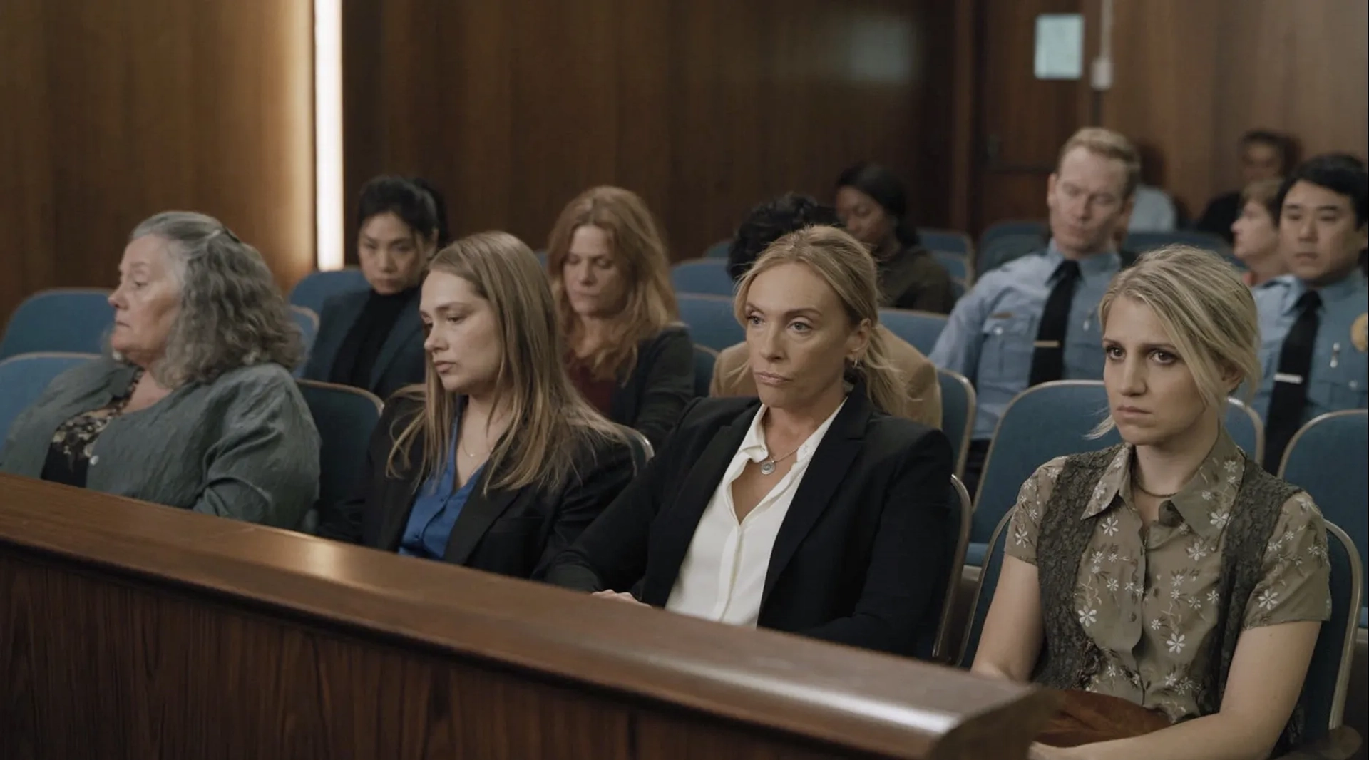 Toni Collette, Dale Dickey, Jayne Taini, Merritt Wever, and Annaleigh Ashford in Unbelievable (2019)