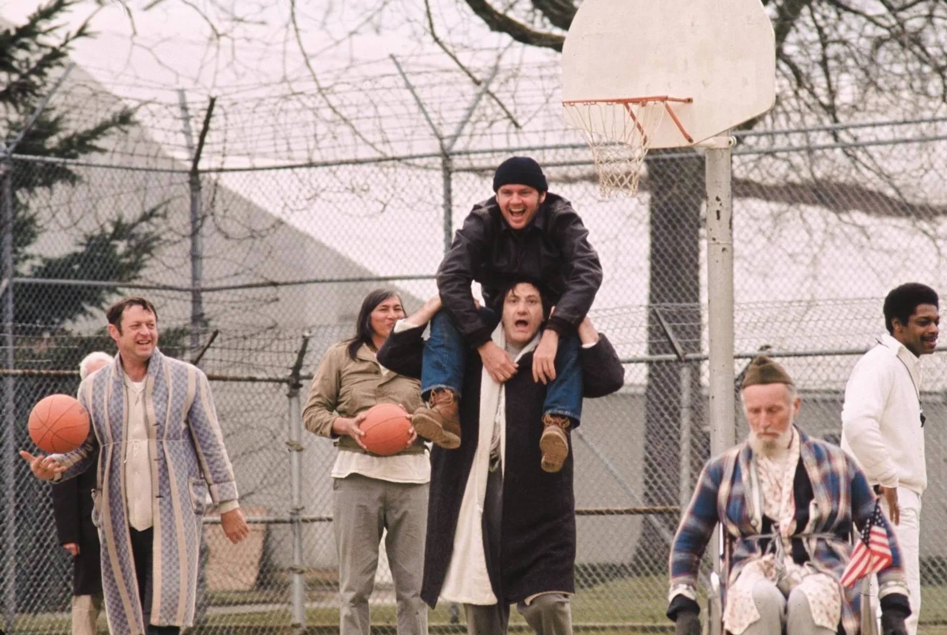 Jack Nicholson, Peter Brocco, Josip Elic, Nathan George, and Will Sampson in One Flew Over the Cuckoo's Nest (1975)