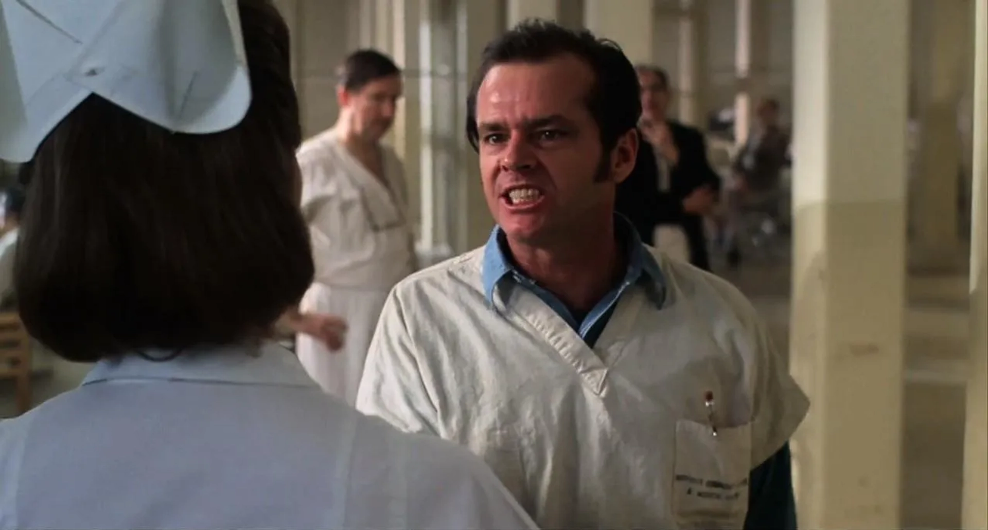 Jack Nicholson, Louise Fletcher, and William Redfield in One Flew Over the Cuckoo's Nest (1975)