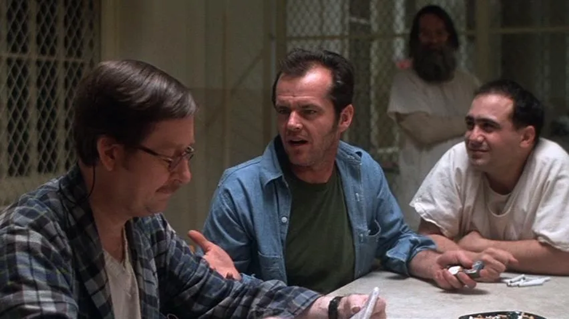 Jack Nicholson, Danny DeVito, William Redfield, and Delos V. Smith Jr. in One Flew Over the Cuckoo's Nest (1975)