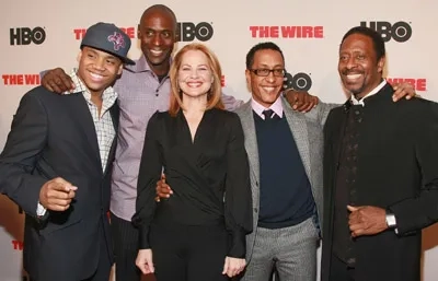 Deirdre Lovejoy, Clarke Peters, Lance Reddick, Andre Royo, and Tristan Mack Wilds at an event for The Wire (2002)