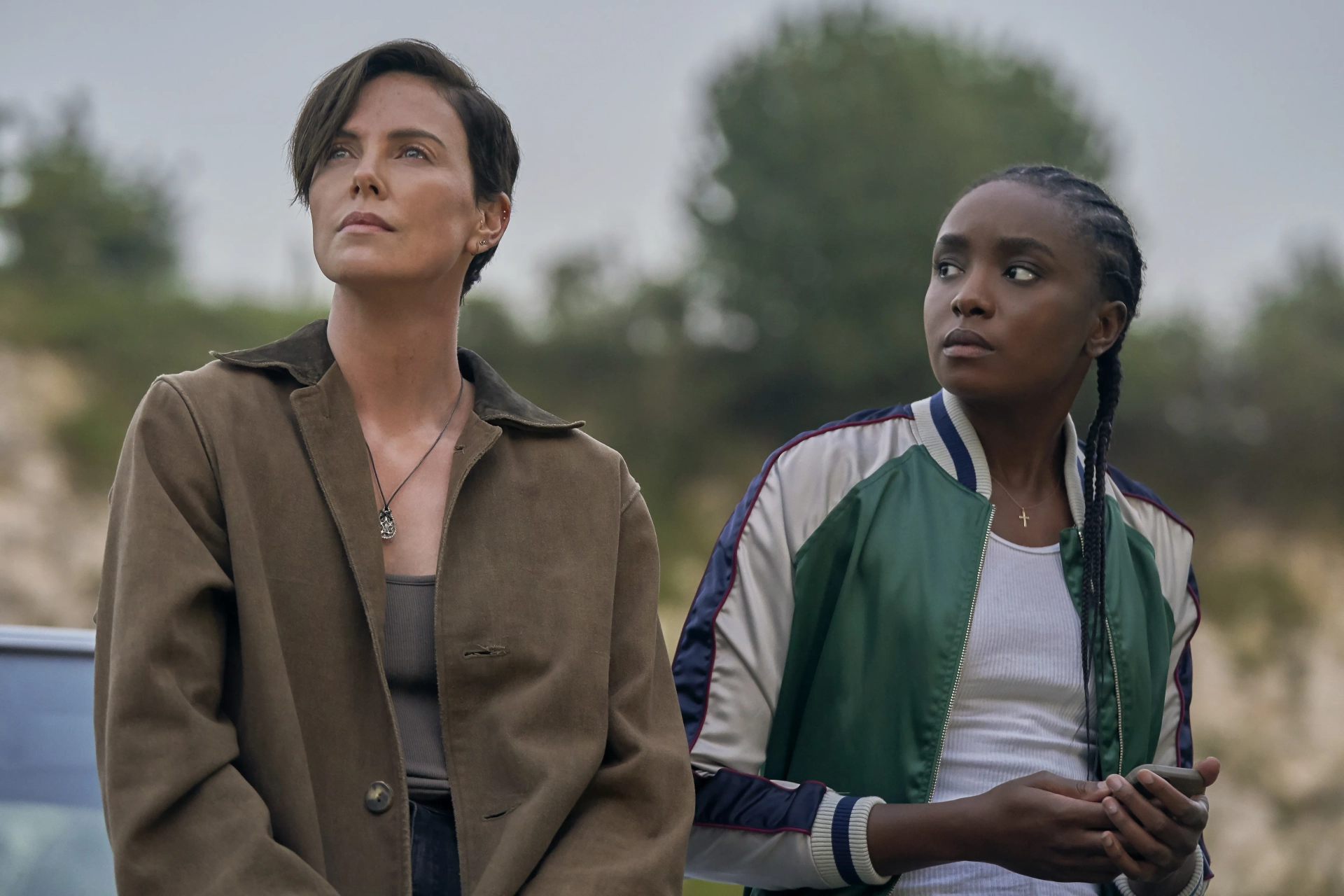 Charlize Theron and KiKi Layne in The Old Guard (2020)