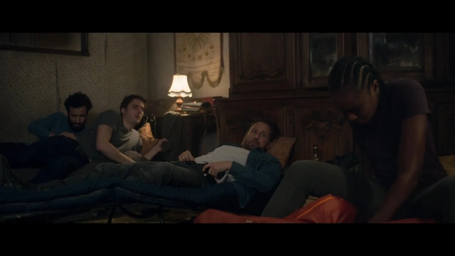 Matthias Schoenaerts, Luca Marinelli, Marwan Kenzari, and KiKi Layne in The Old Guard (2020)