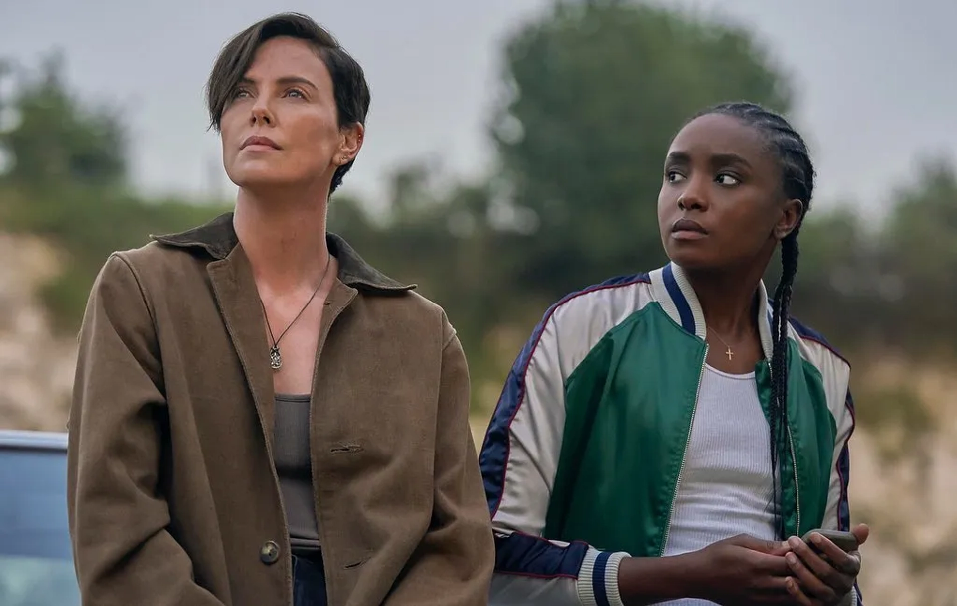 Charlize Theron and KiKi Layne in The Old Guard (2020)