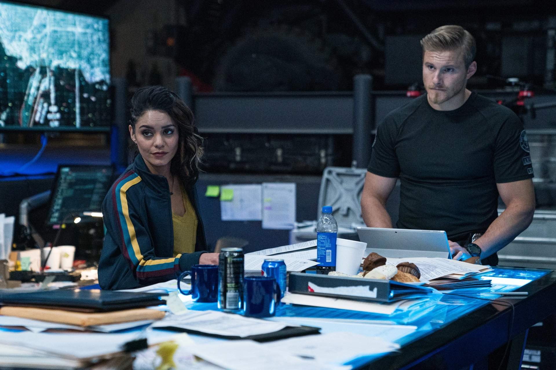 Vanessa Hudgens and Alexander Ludwig in Bad Boys for Life (2020)