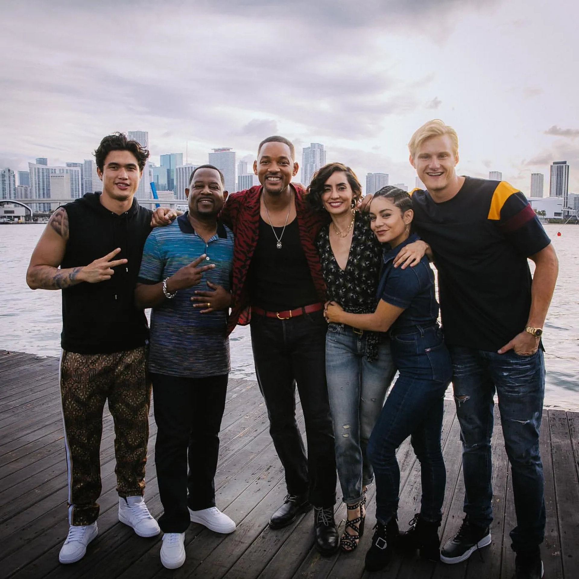 Will Smith, Martin Lawrence, Paola Núñez, Vanessa Hudgens, Alexander Ludwig, and Charles Melton in Bad Boys for Life (2020)