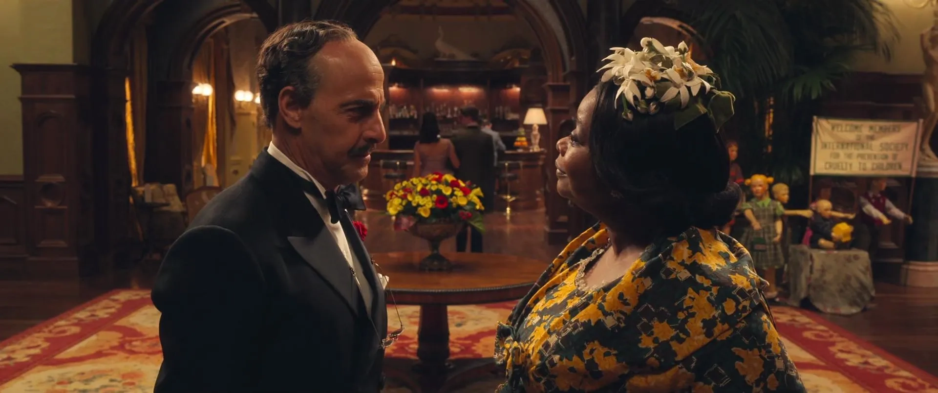 Stanley Tucci and Octavia Spencer in The Witches (2020)