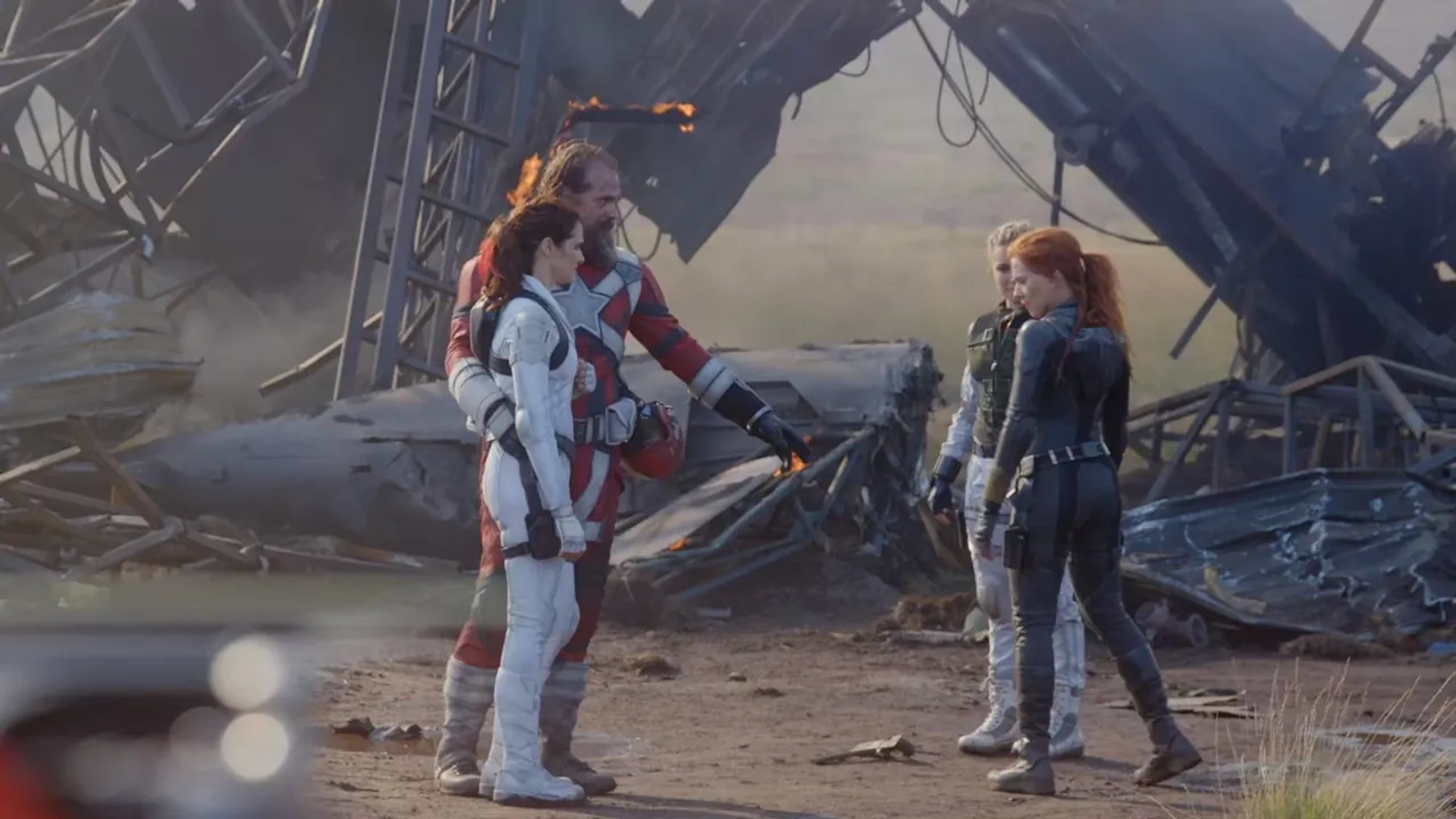 Rachel Weisz, Scarlett Johansson, and David Harbour in Marvel Studios: Assembled (2021)