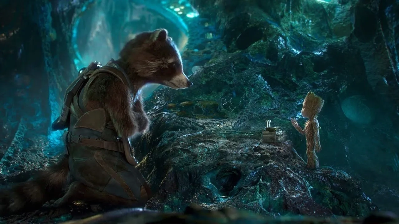 Vin Diesel and Bradley Cooper in Guardians of the Galaxy Vol. 2 (2017)