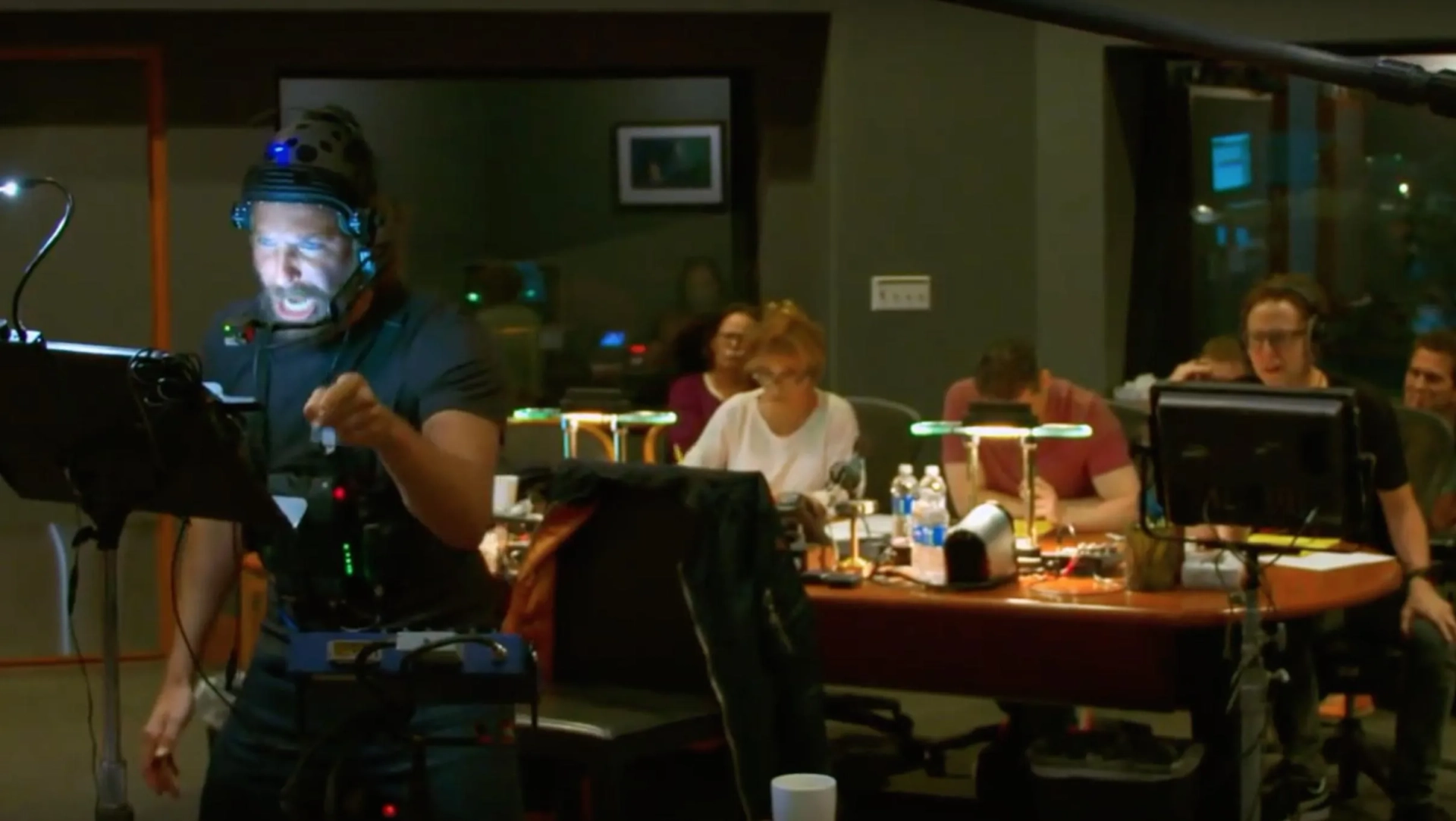 Bradley Cooper and James Gunn in Guardians of the Galaxy Vol. 2 (2017)