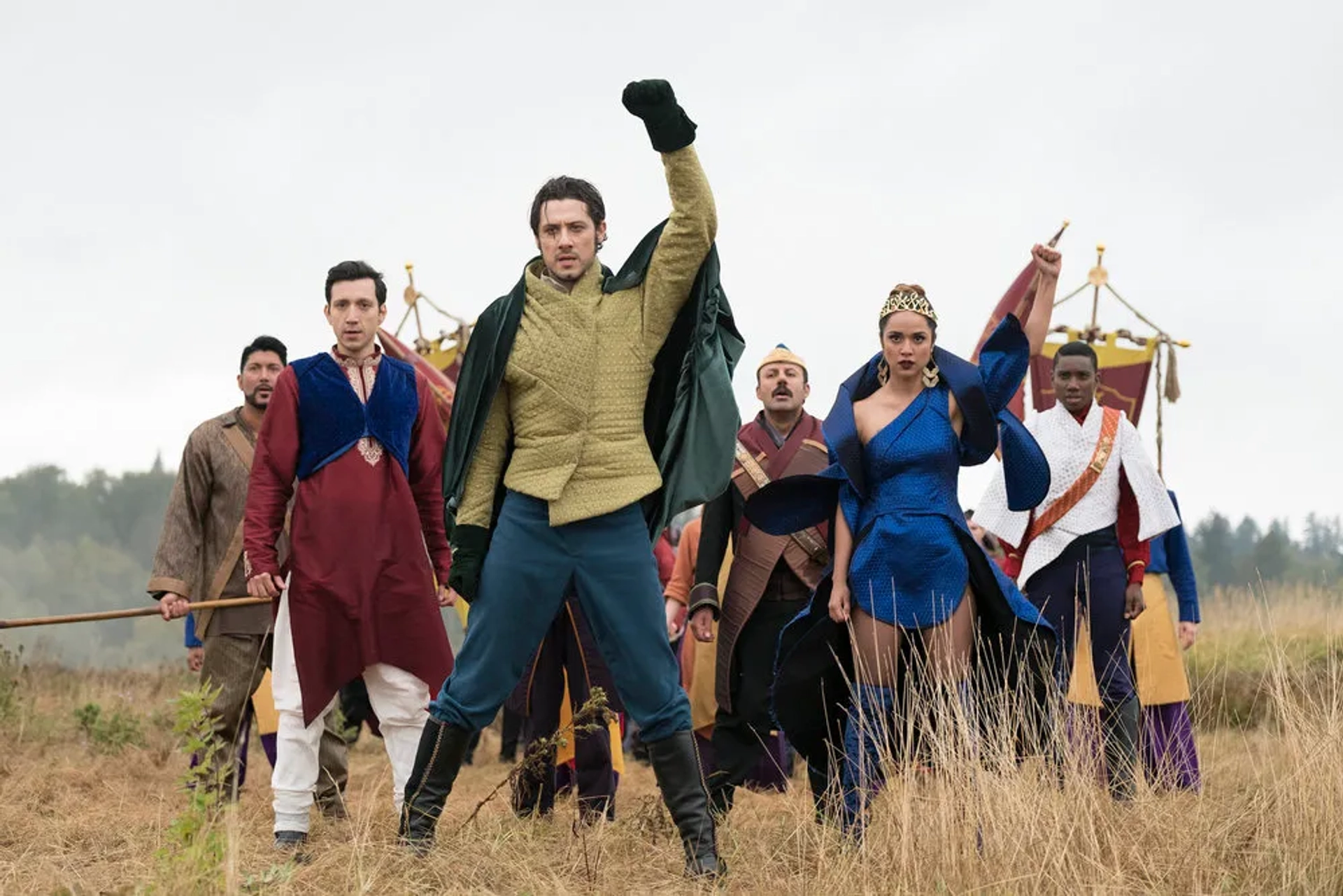 Zahf Paroo, Rizwan Manji, Miranda Edwards, Summer Bishil, Hale Appleman, and Sergio Osuna in The Magicians (2015)