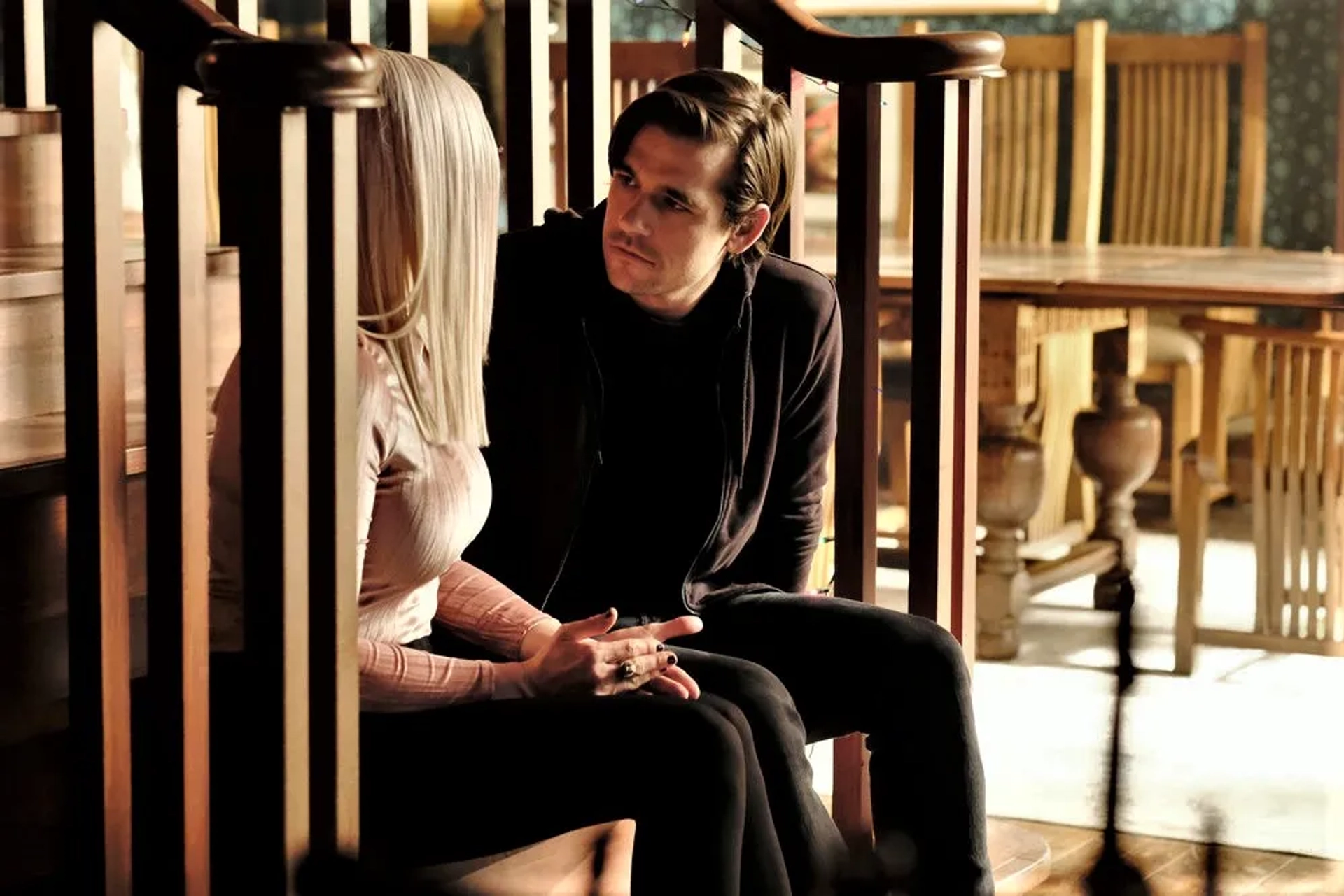 Olivia Taylor Dudley and Jason Ralph in The Magicians (2015)