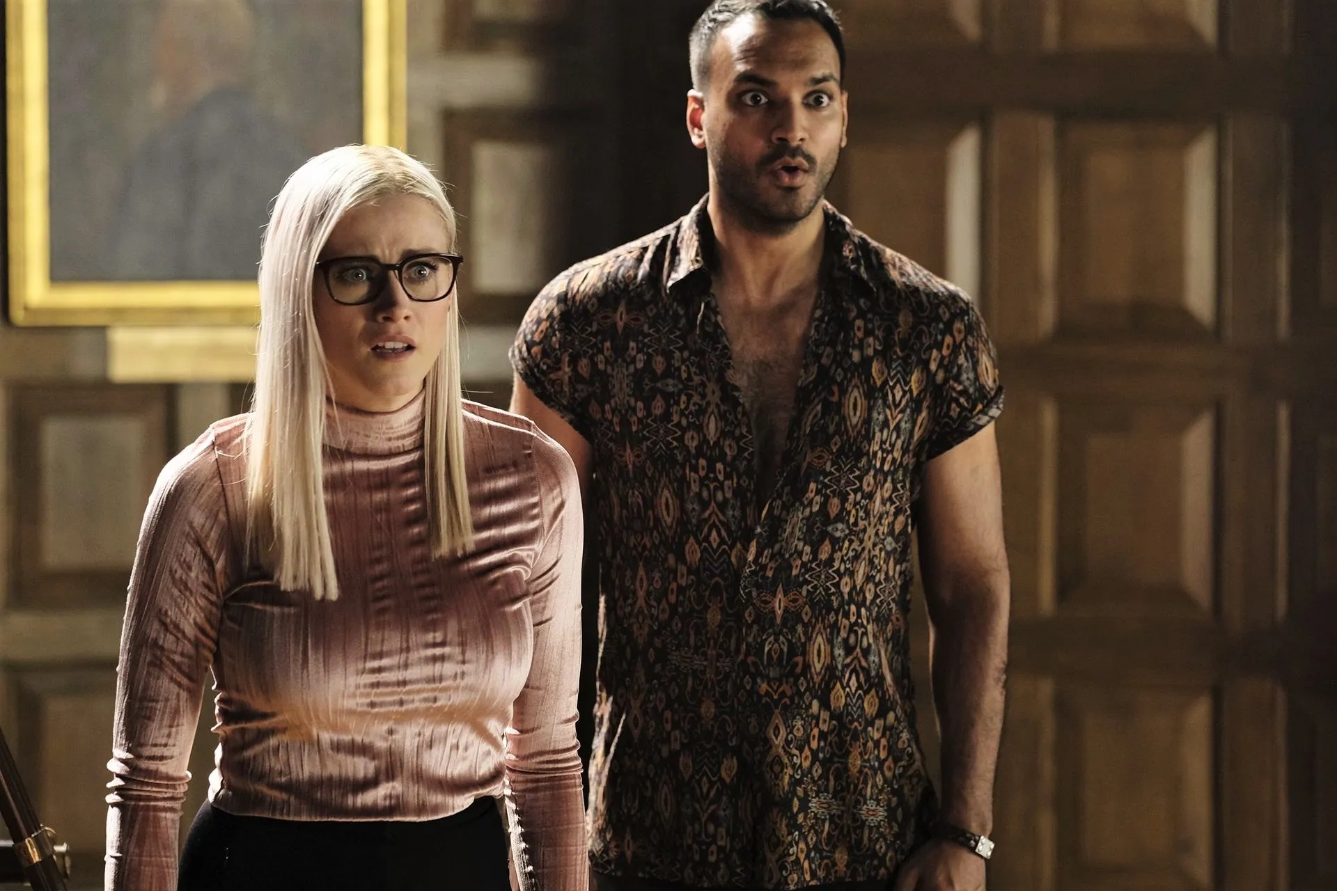 Olivia Taylor Dudley and Arjun Gupta in The Magicians (2015)