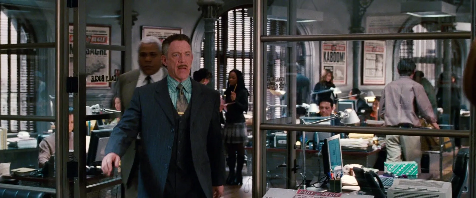 Bill Nunn and J.K. Simmons in Spider-Man 3 (2007)