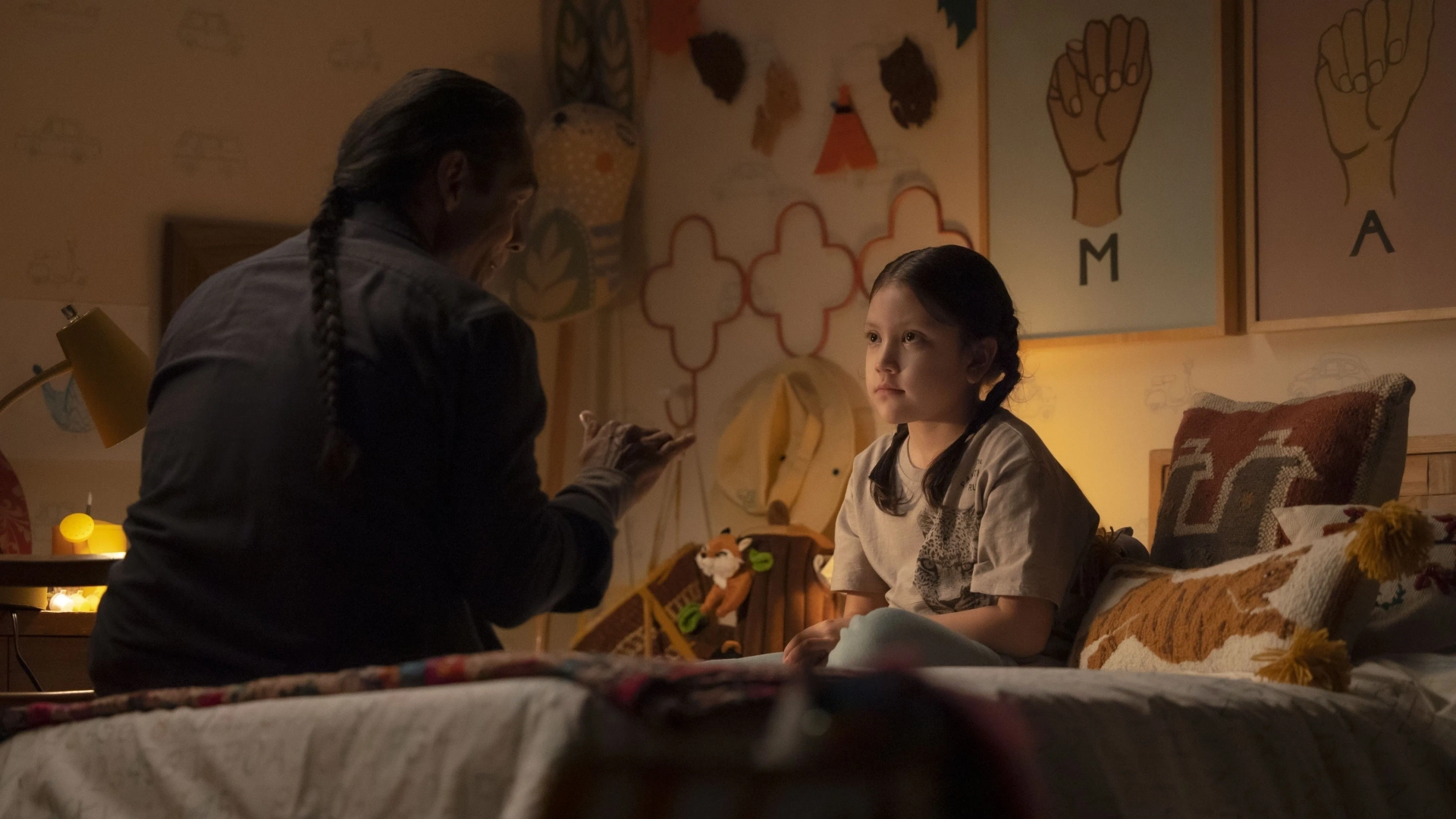 Zahn McClarnon and Darnell Besaw in Hawkeye (2021)