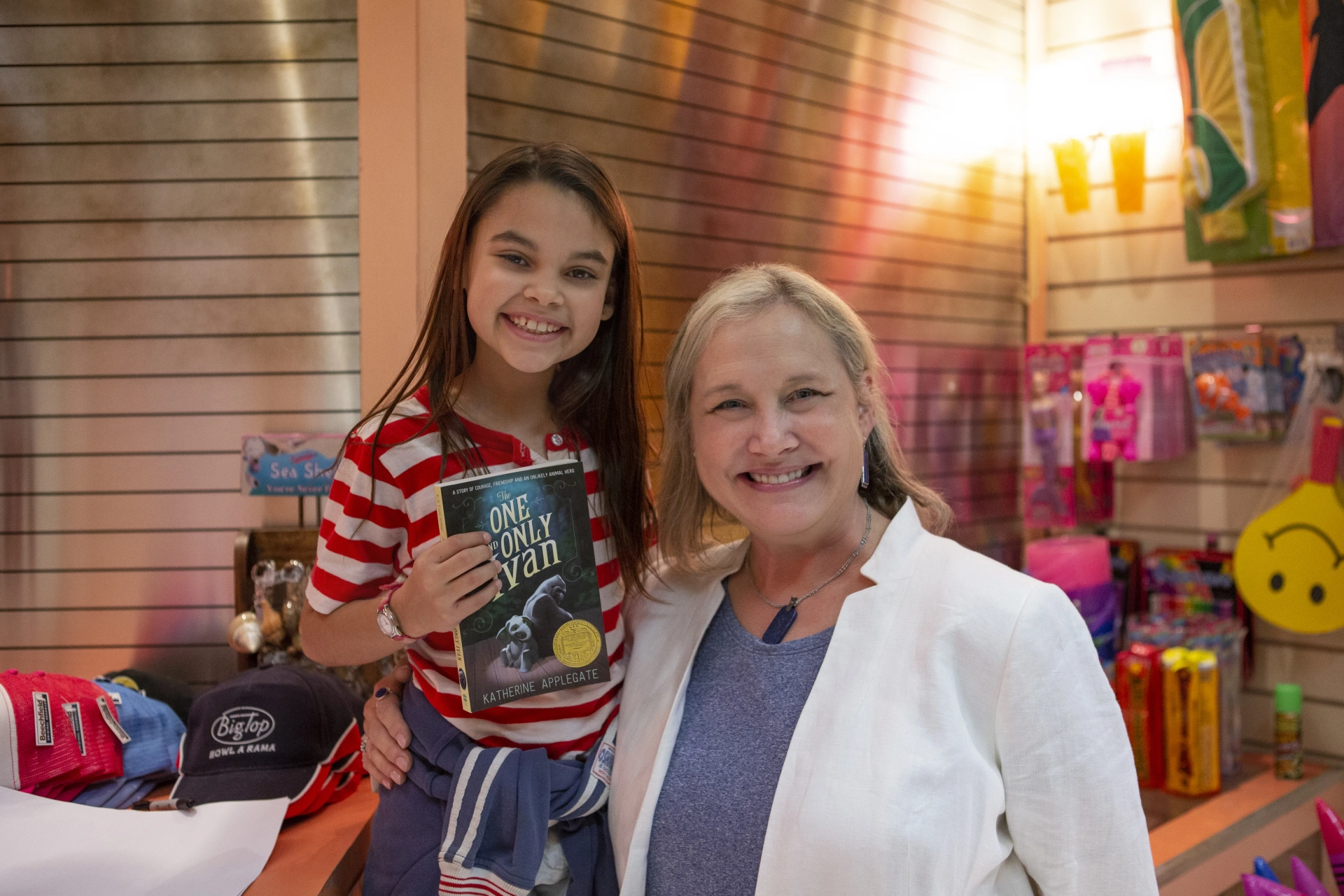 Ariana Greenblatt with Katherine Applegate, author of The One and Only Ivan