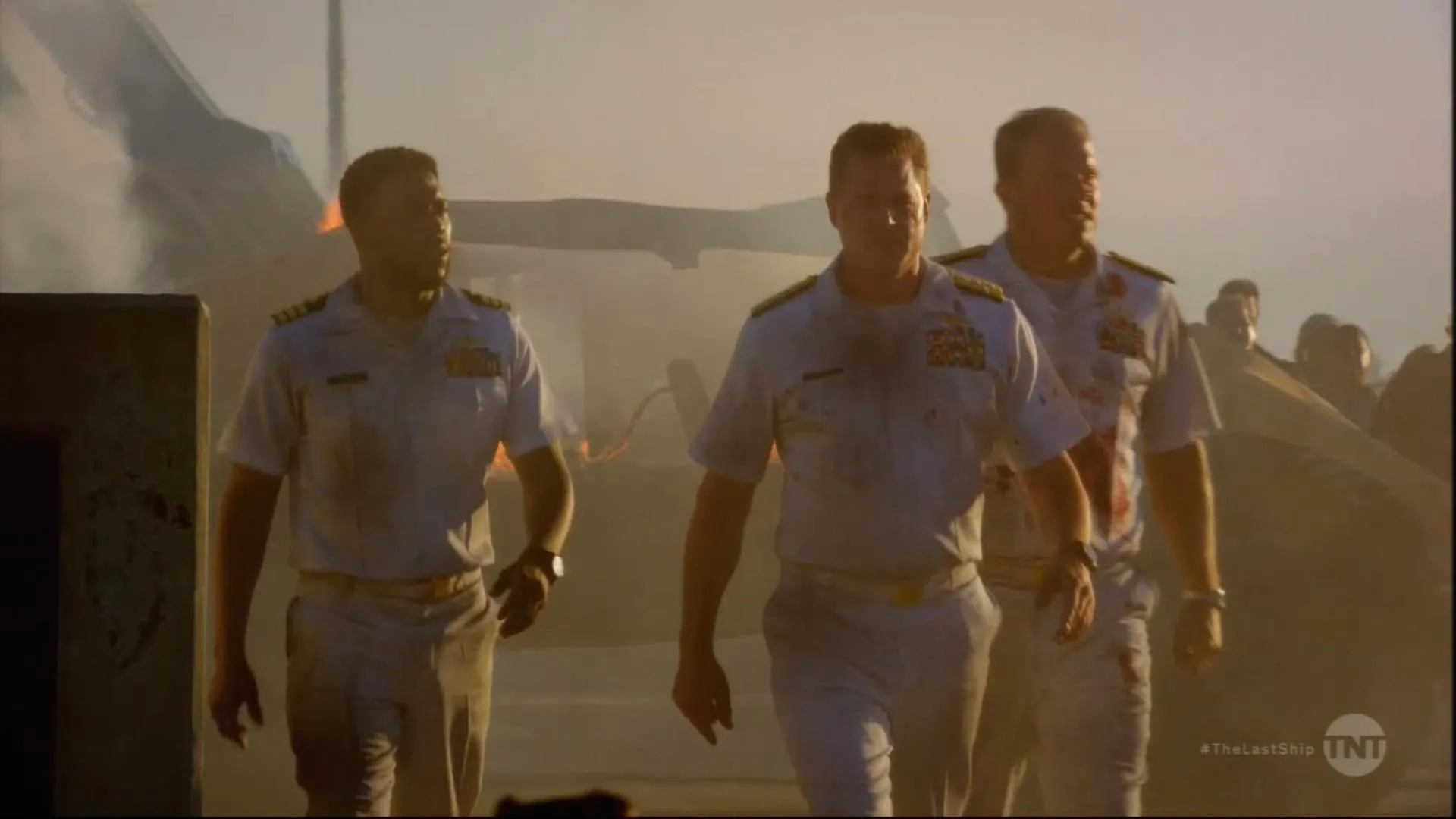 Adam Baldwin, Eric Dane, and Jocko Sims in The Last Ship (2014)