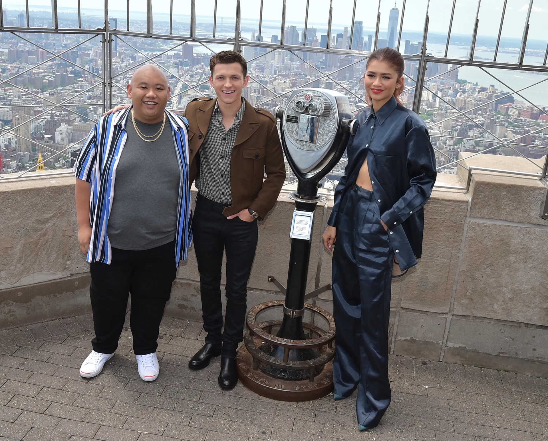 Zendaya, Tom Holland, and Jacob Batalon at an event for Spider-Man: Far from Home (2019)