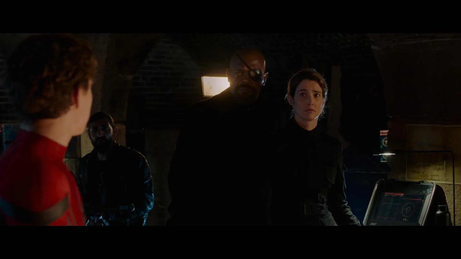 Samuel L. Jackson, Cobie Smulders, and Numan Acar in Spider-Man: Far from Home (2019)