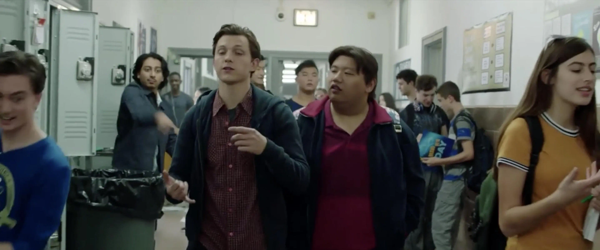 Eric Patrick Cameron, Tony Revolori, Tom Holland, and Jacob Batalon in Spider-Man: Far from Home (2019)