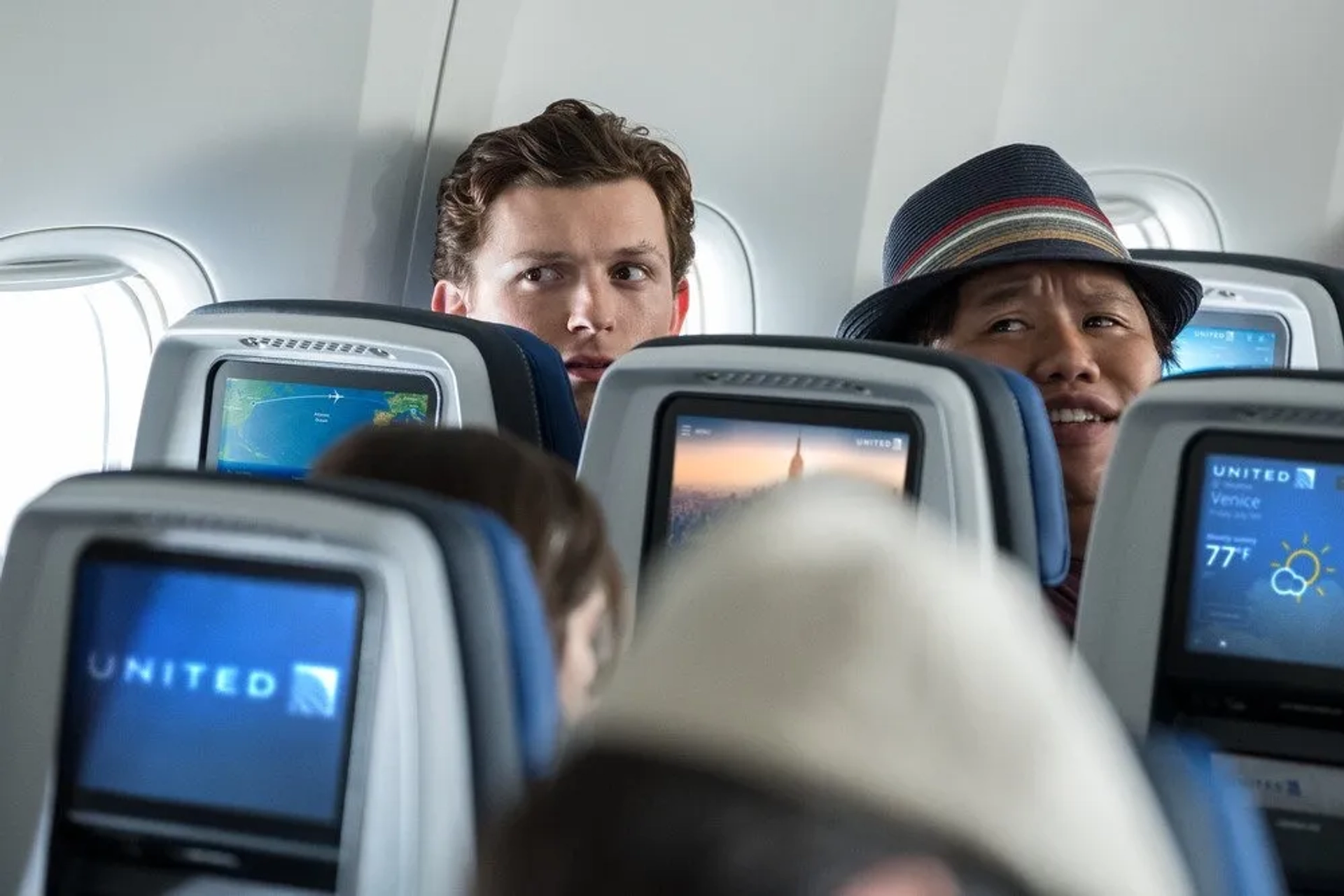 Tom Holland and Jacob Batalon in Spider-Man: Far from Home (2019)