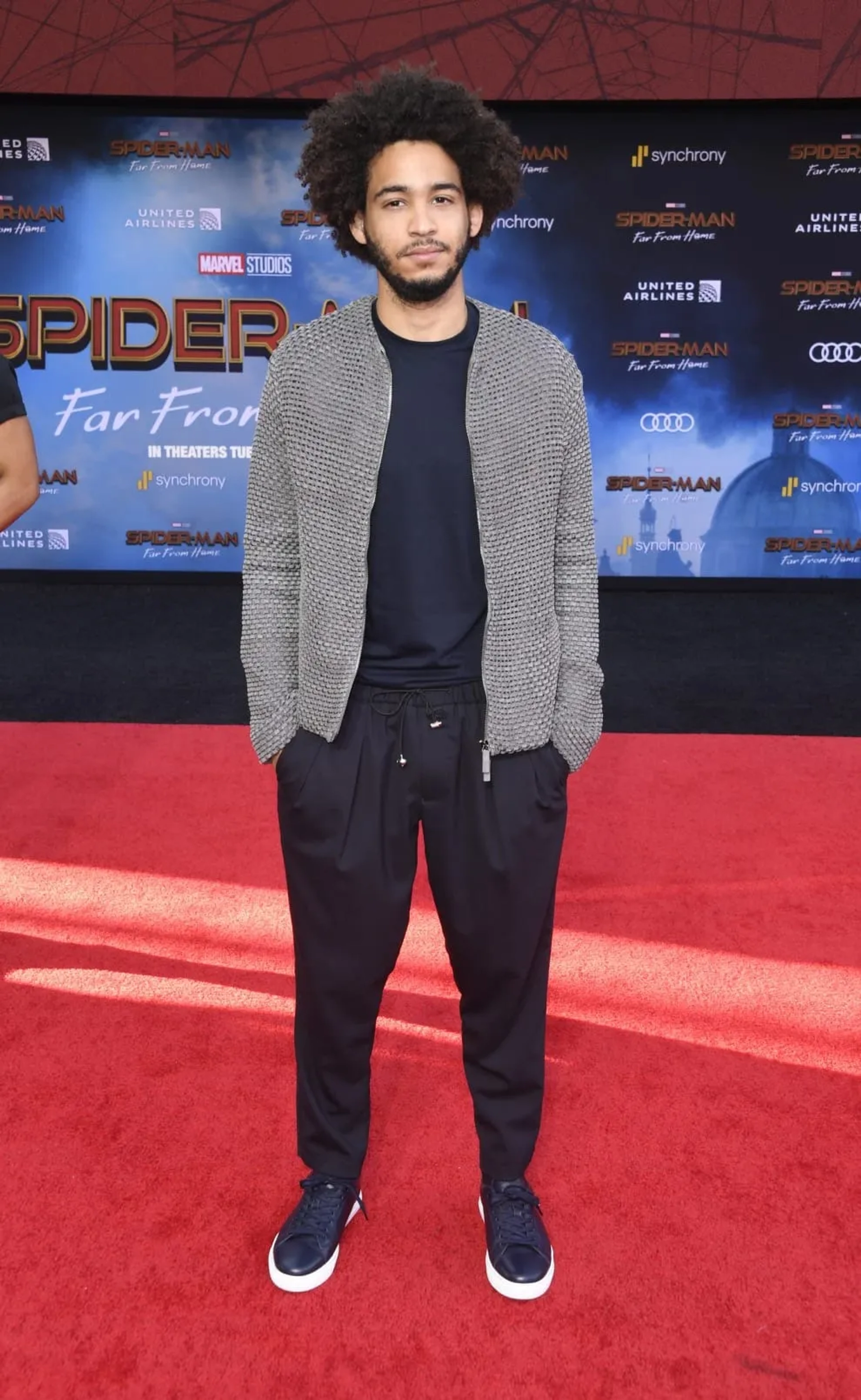 Jorge Lendeborg Jr. at an event for Spider-Man: Far from Home (2019)