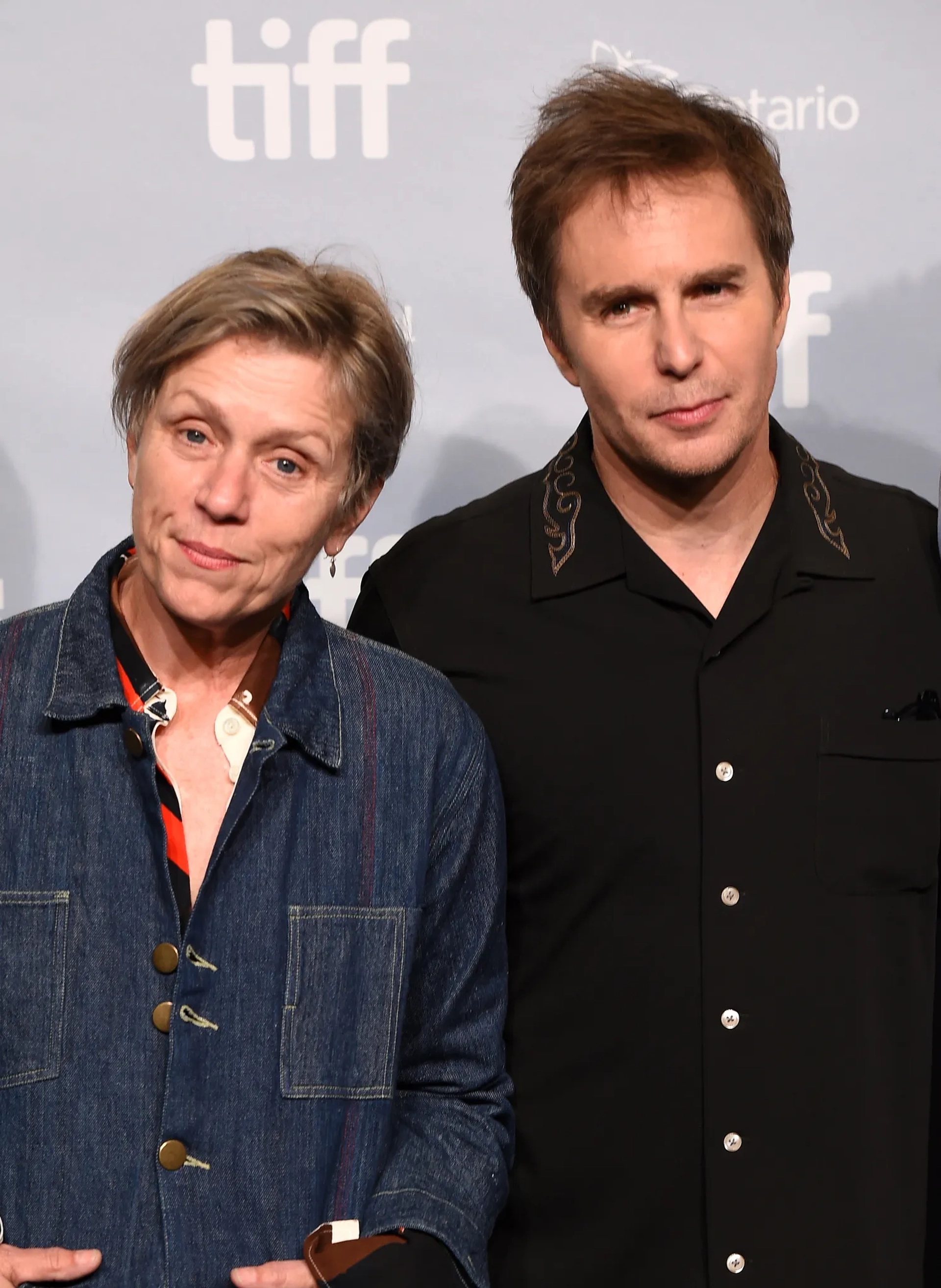 Frances McDormand and Sam Rockwell at an event for Three Billboards Outside Ebbing, Missouri (2017)