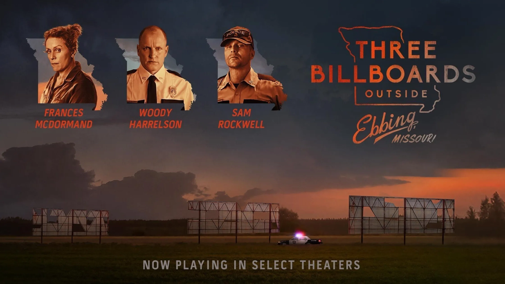 Woody Harrelson, Frances McDormand, and Sam Rockwell in Three Billboards Outside Ebbing, Missouri (2017)