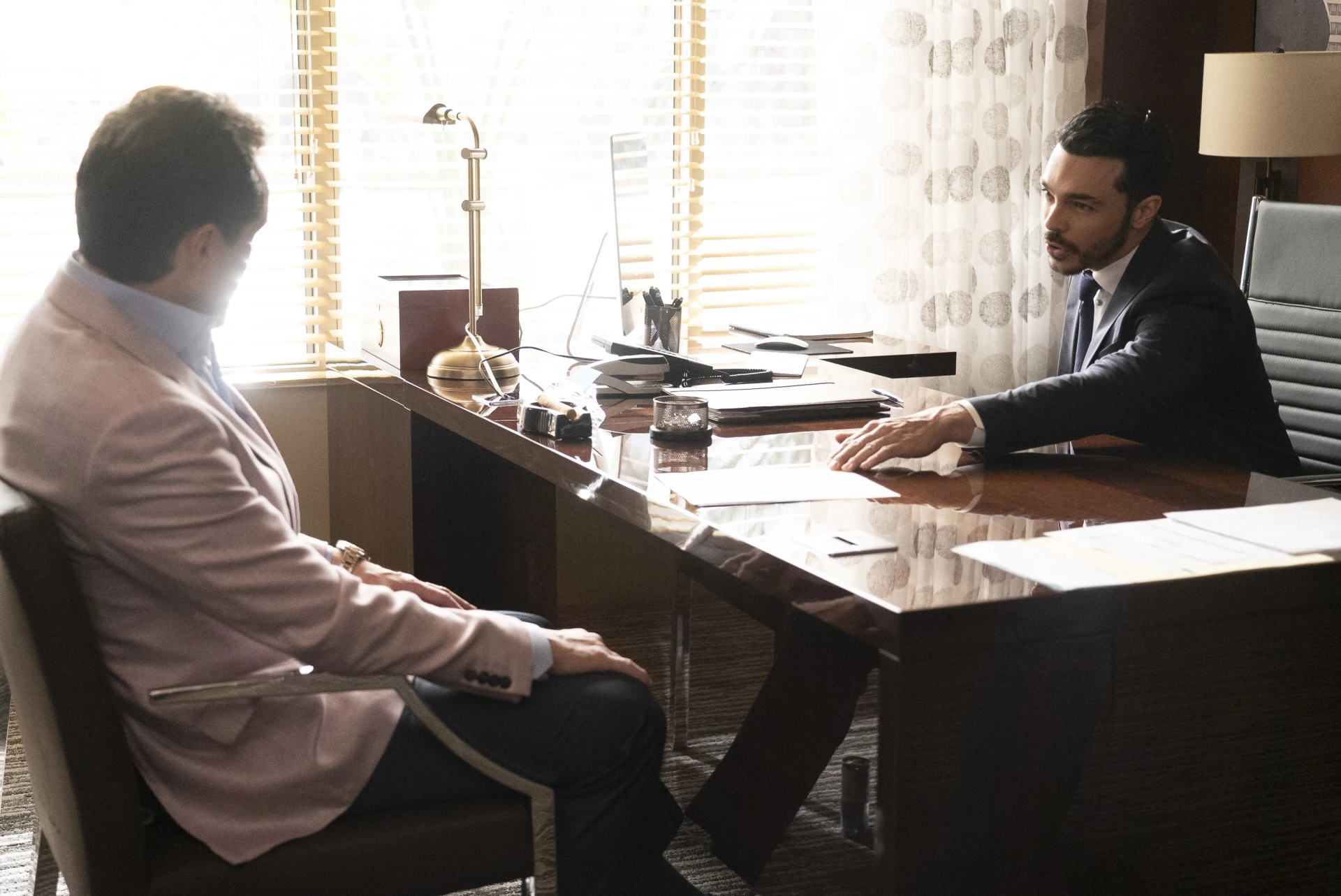 Demián Bichir and Shalim Ortiz in Grand Hotel (2019)