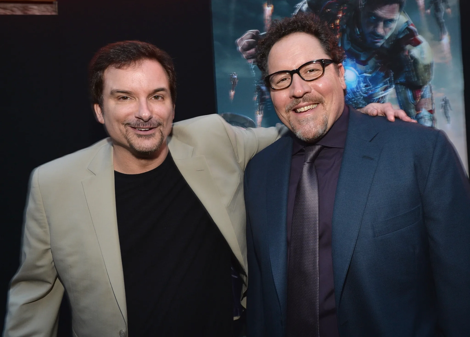 Shane Black and Jon Favreau at an event for Iron Man 3 (2013)