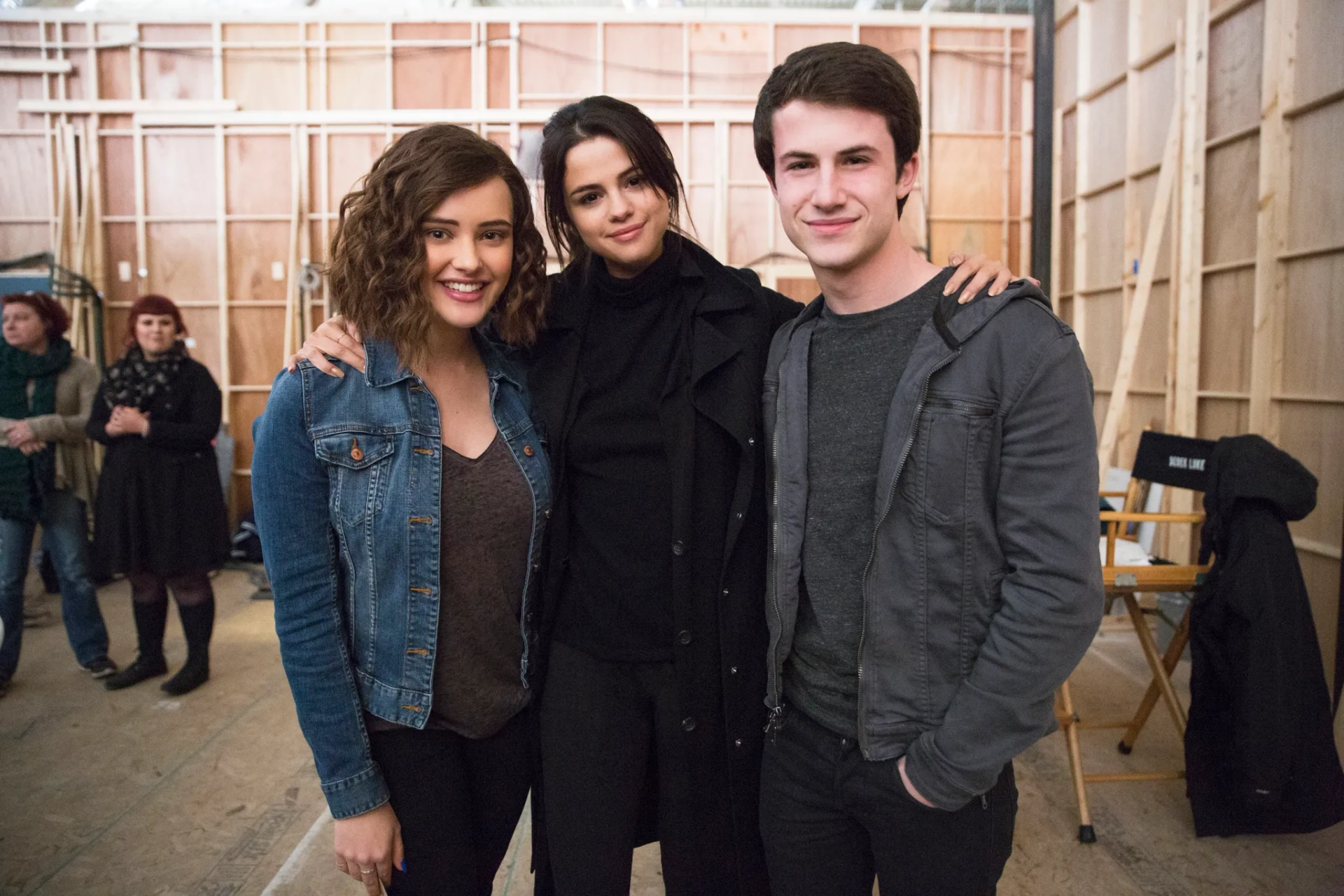 Selena Gomez, Dylan Minnette, and Katherine Langford in 13 Reasons Why (2017)