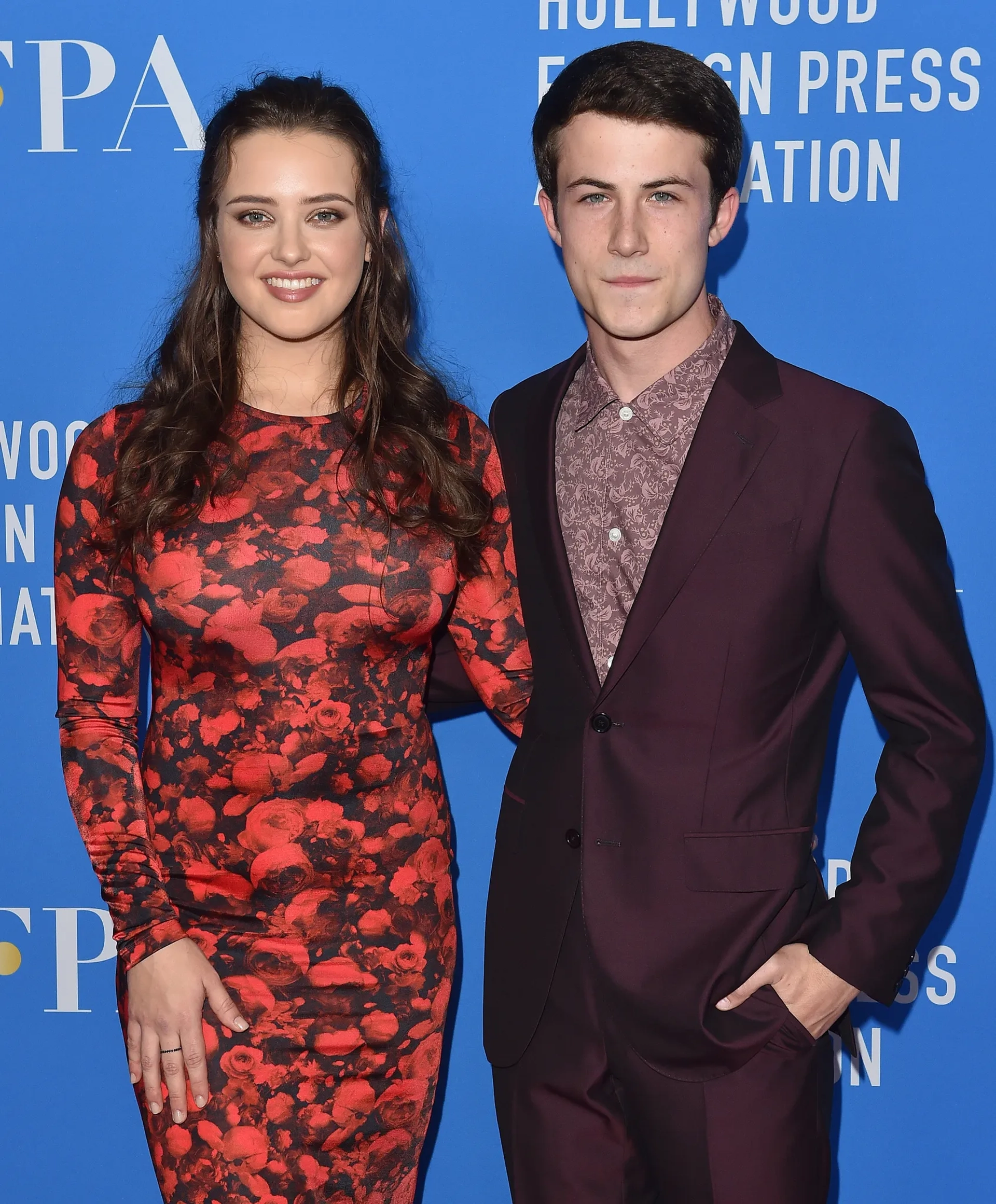 Dylan Minnette and Katherine Langford at an event for 13 Reasons Why (2017)