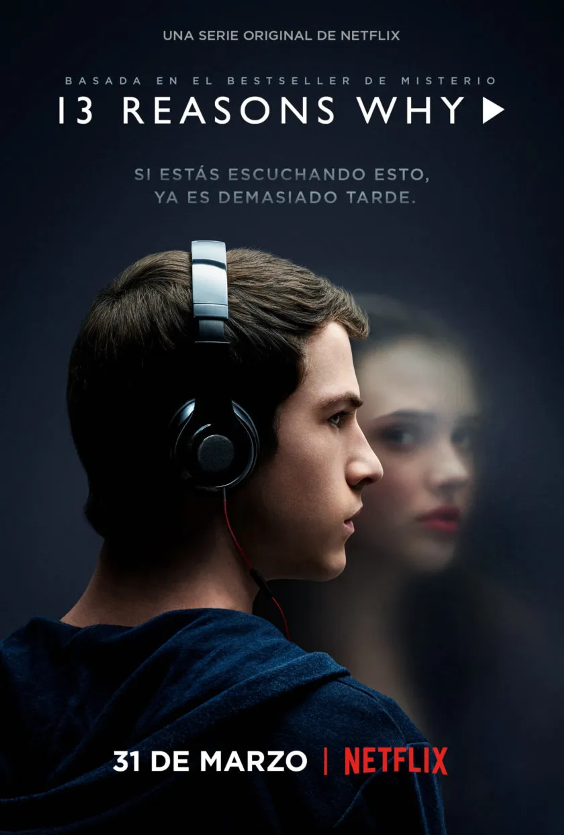 Dylan Minnette and Katherine Langford in 13 Reasons Why (2017)