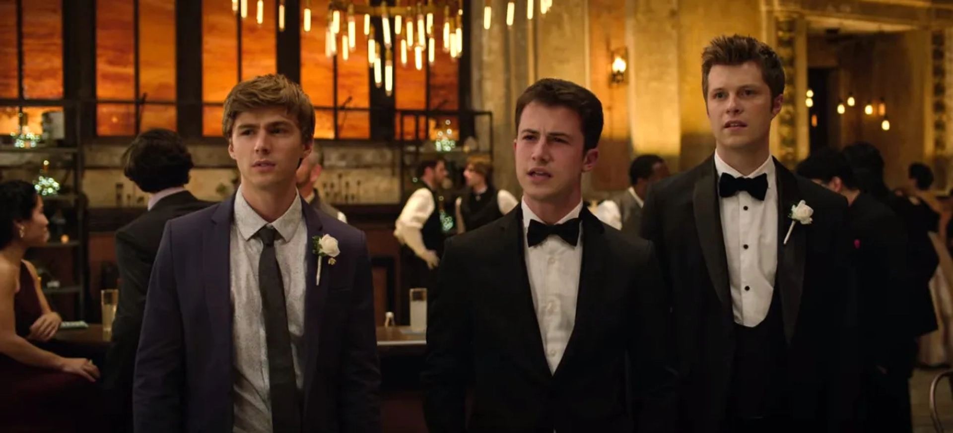 Miles Heizer, Dylan Minnette, and Tyler Barnhardt in 13 Reasons Why: Prom (2020)