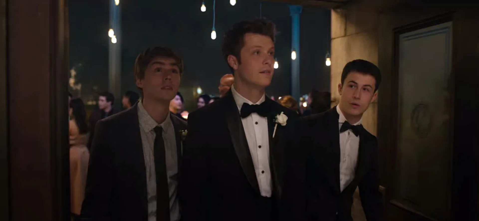 Miles Heizer, Dylan Minnette, and Tyler Barnhardt in 13 Reasons Why: Prom (2020)