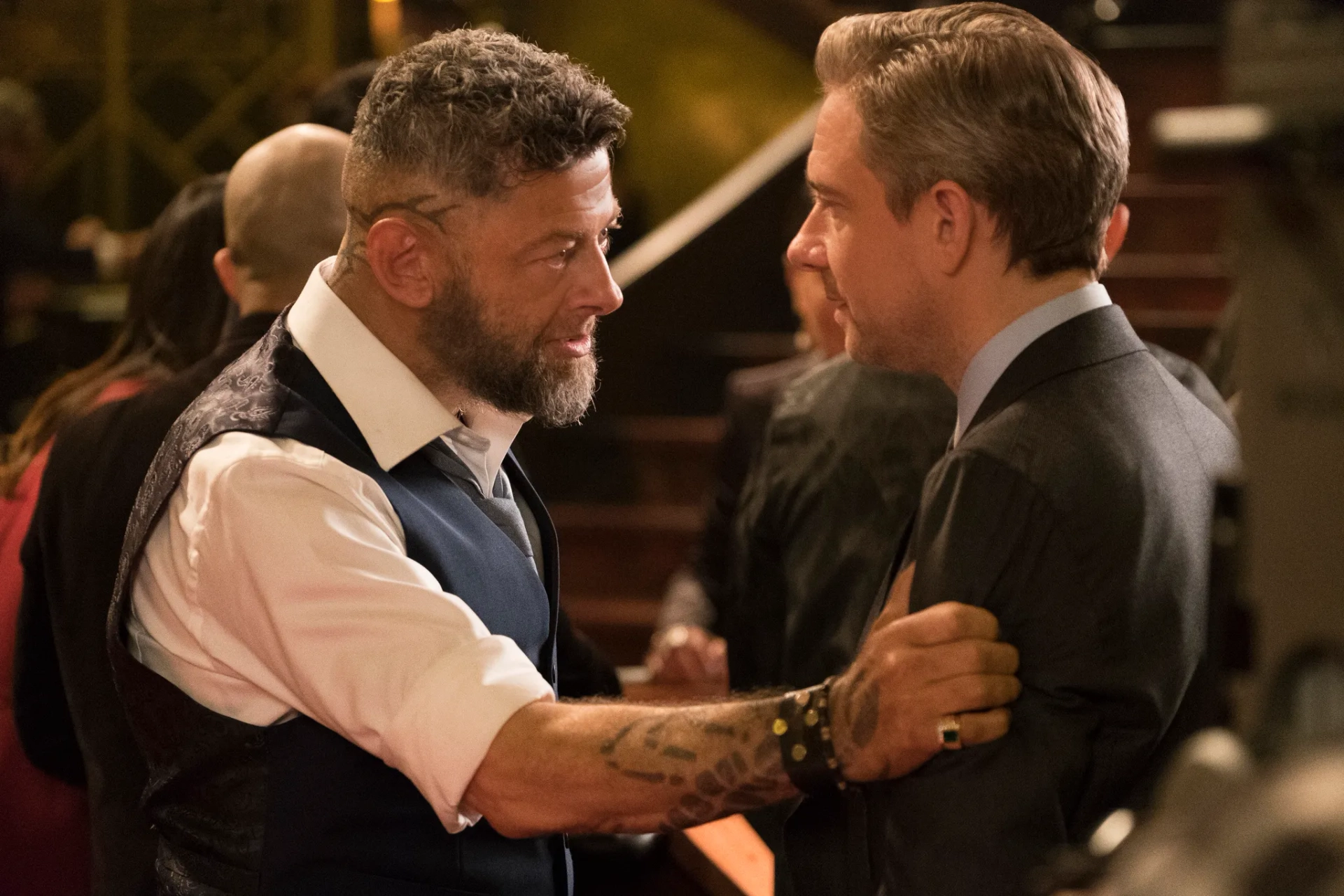 Martin Freeman and Andy Serkis in Black Panther (2018)