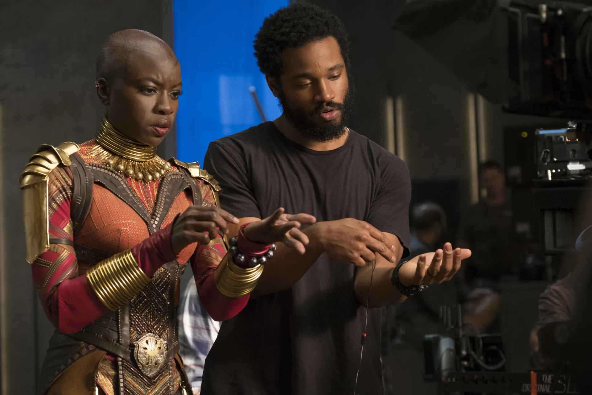 Danai Gurira and Ryan Coogler in Black Panther (2018)