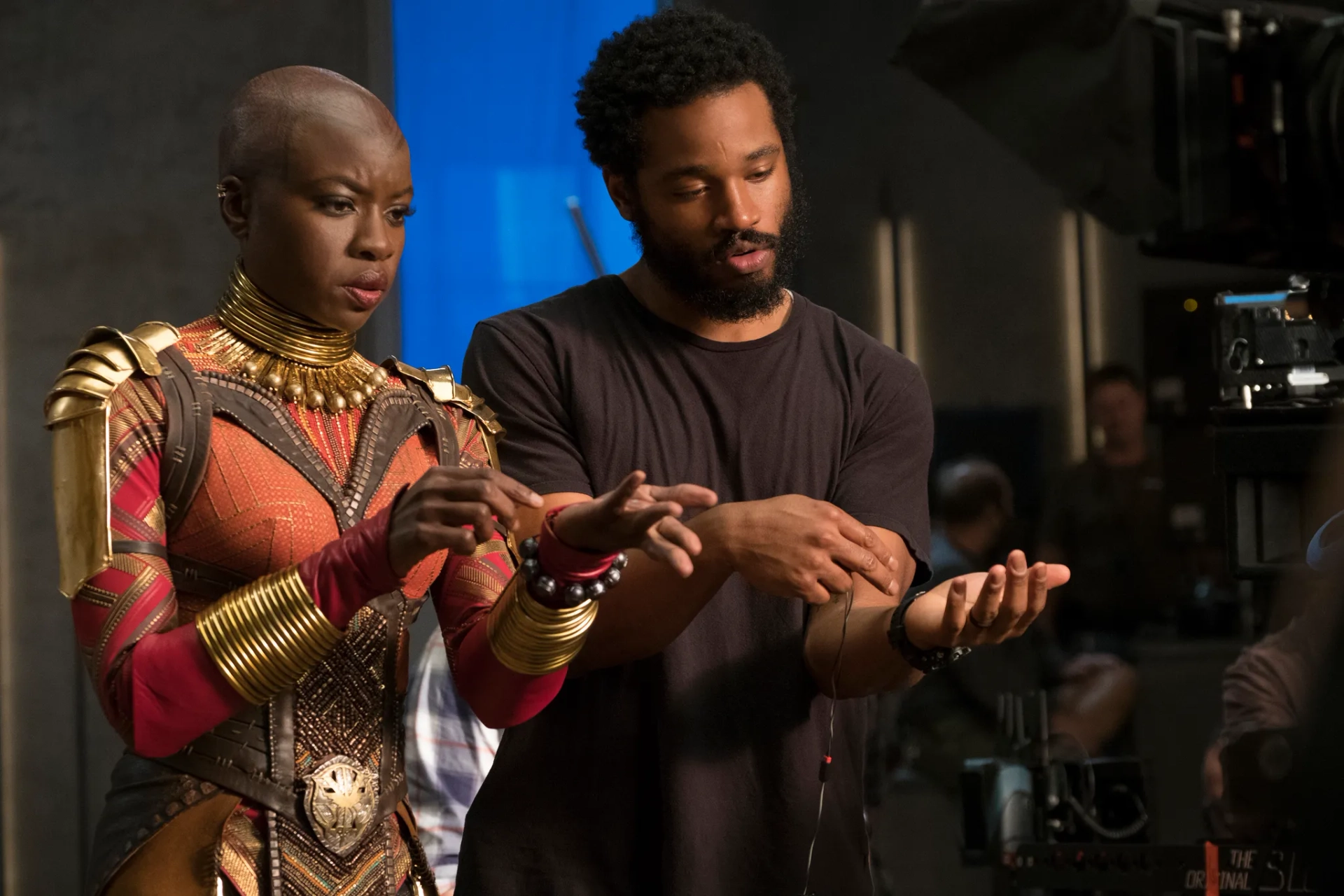 Danai Gurira and Ryan Coogler in Black Panther (2018)