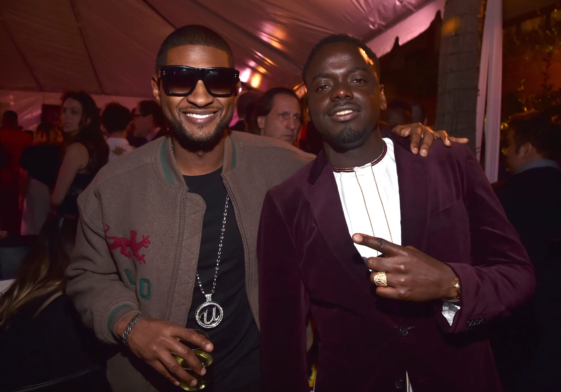 Usher and Daniel Kaluuya at an event for Black Panther (2018)