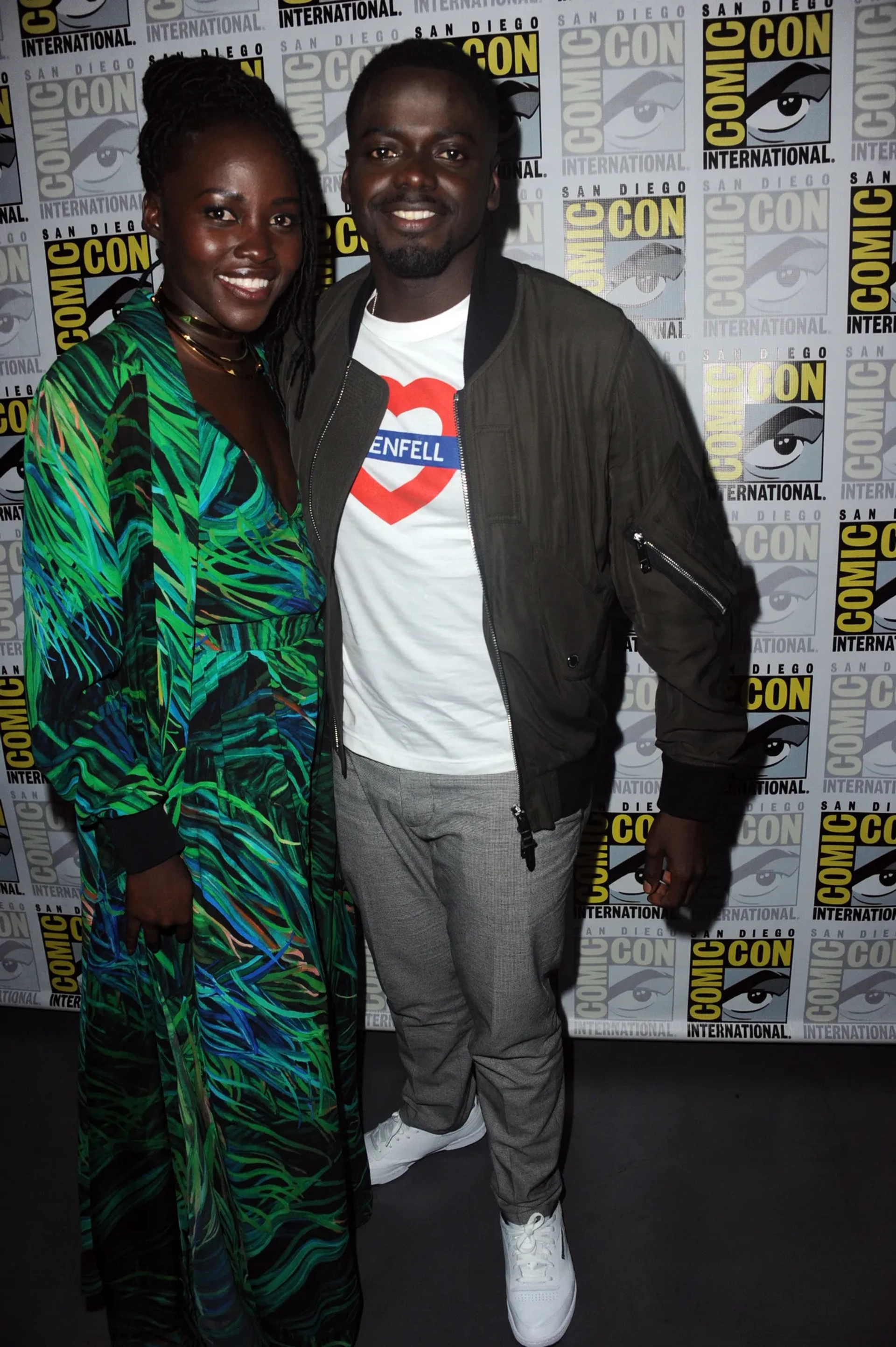 Lupita Nyong'o and Daniel Kaluuya at an event for Black Panther (2018)