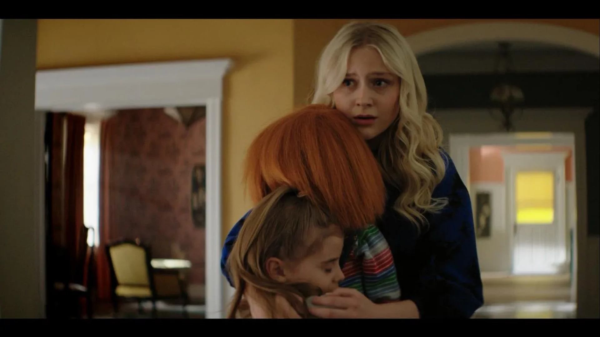 Alyvia Alyn Lind and Carina Battrick in Chucky: I Like to Be Hugged (2021)