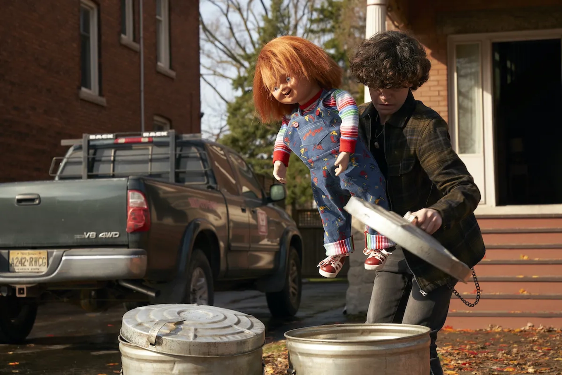 Brad Dourif and Zackary Arthur in Chucky (2021)