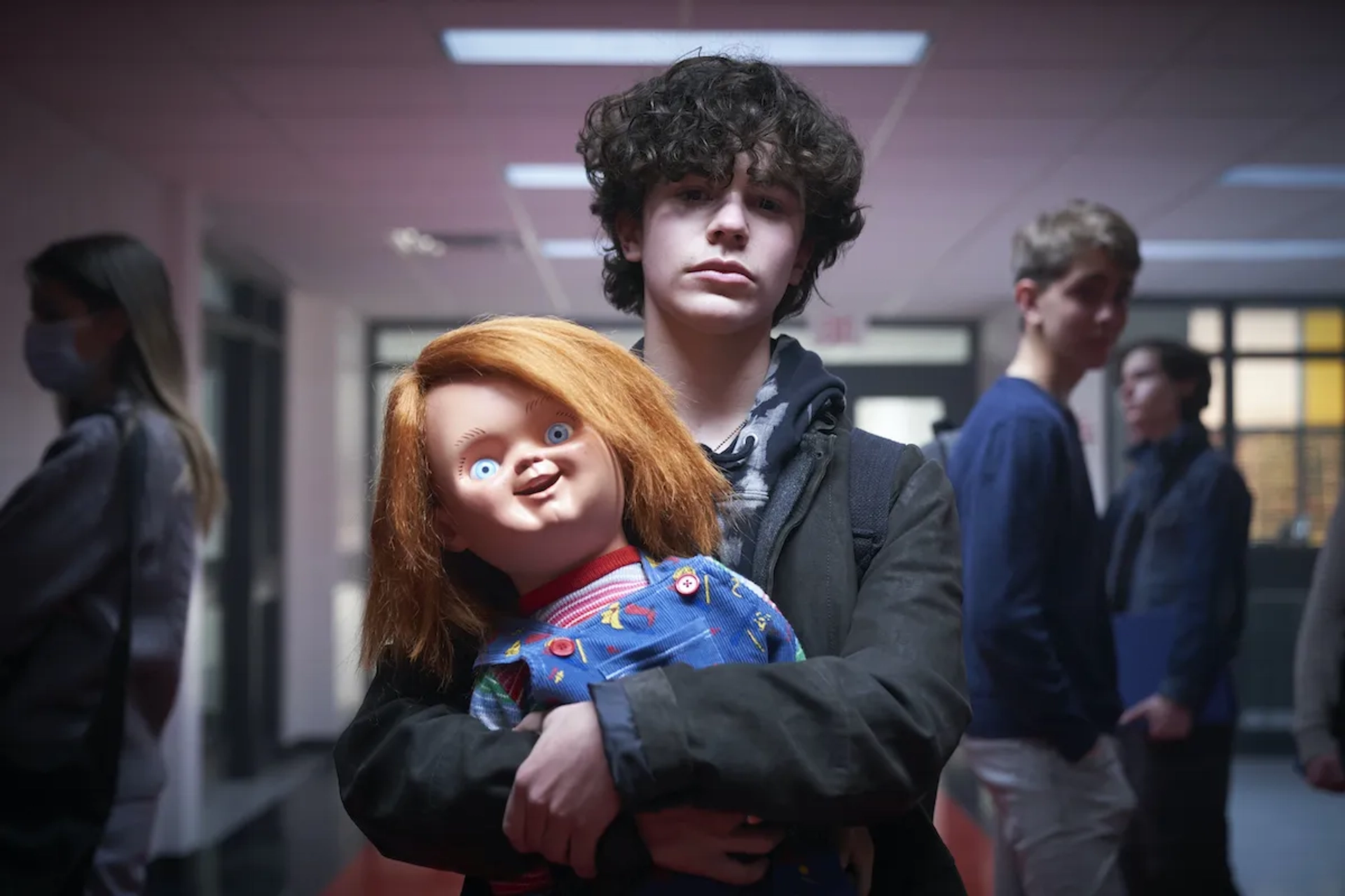 Brad Dourif and Zackary Arthur in Chucky (2021)